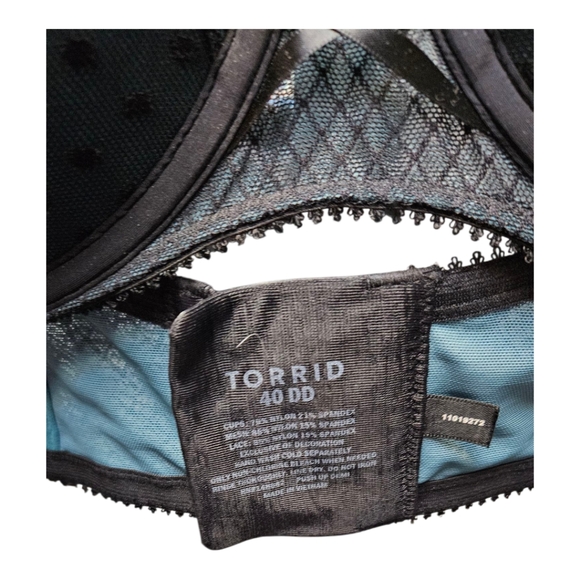 Torrid Black and Blue Lace Bra - Picture 2 of 3